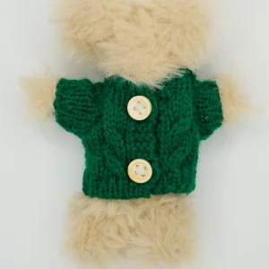 Knit green button shirt
