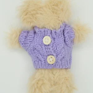 Knit purple button shirt