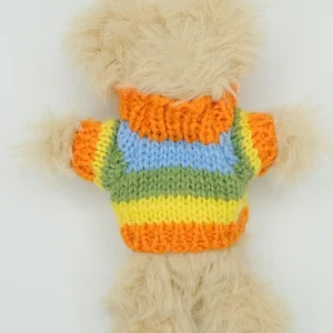 Knit orange lines shirt