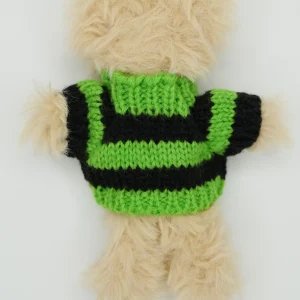 Knit black green lines shirt