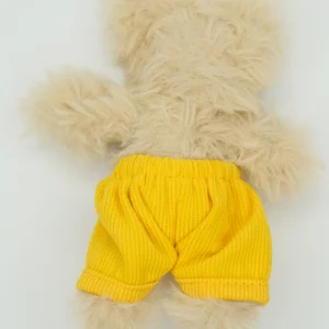 Rib knit yellow pants