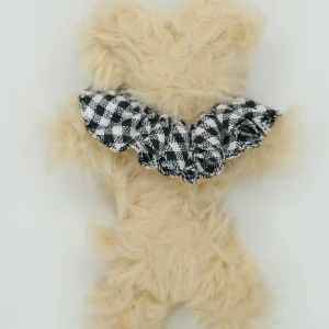 Ruffled Bow Black and White Gingham Check