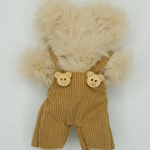 Overall rib knit brown