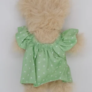 Dot green white dress