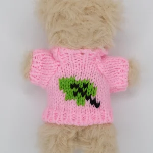 Knit pink leaf shirt
