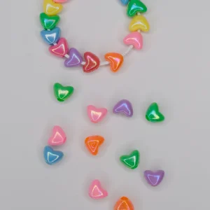 Hearts shimmer beads